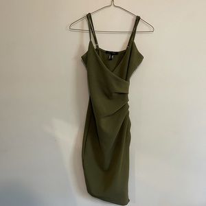 Dark green mid length tight dress size S
